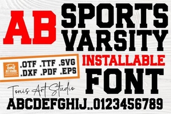 Modern Varsity Fonts for Sports Design Projects