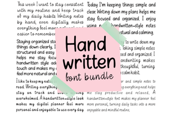 Enhance Your Designs with Our Handwritten Font Bundle