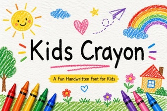 Playful Kids Crayon Fonts for Creative Projects